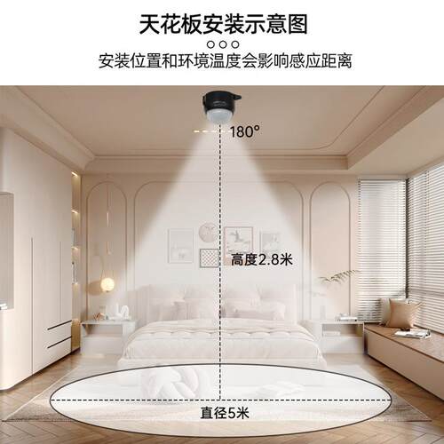 5.8G智能微波感应带插头感应开关电风扇排气扇感应器 AC110-220V