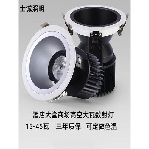 led珠宝酒店会议大堂COB射灯大瓦数20w30w40w3寸4寸5寸科锐莱福德