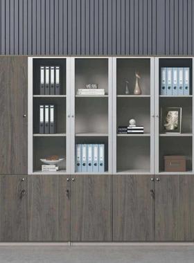 现代简约老办公桌背景柜公K660/62办家木质资具料柜书柜财务档案