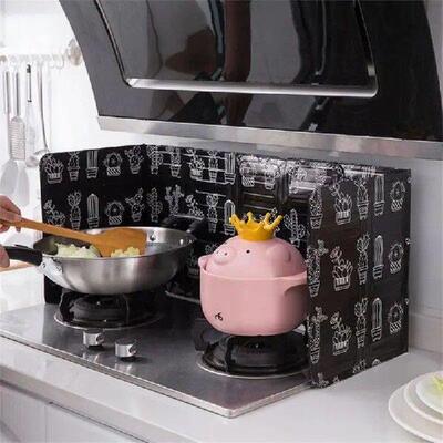 Gas Stove Baffle Plate Oil Splash Protection Screen Anti