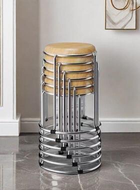 ICL加凳粗加凳钢厚凳子家用餐桌圆实木特粗筋凳商用餐饮店快餐店