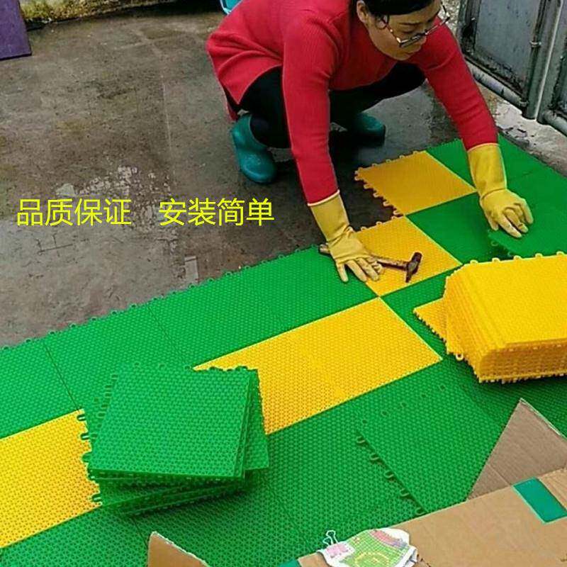 悬浮拼装地板幼儿园室外运动塑料操场跑道篮球场轮滑橡胶户外地垫