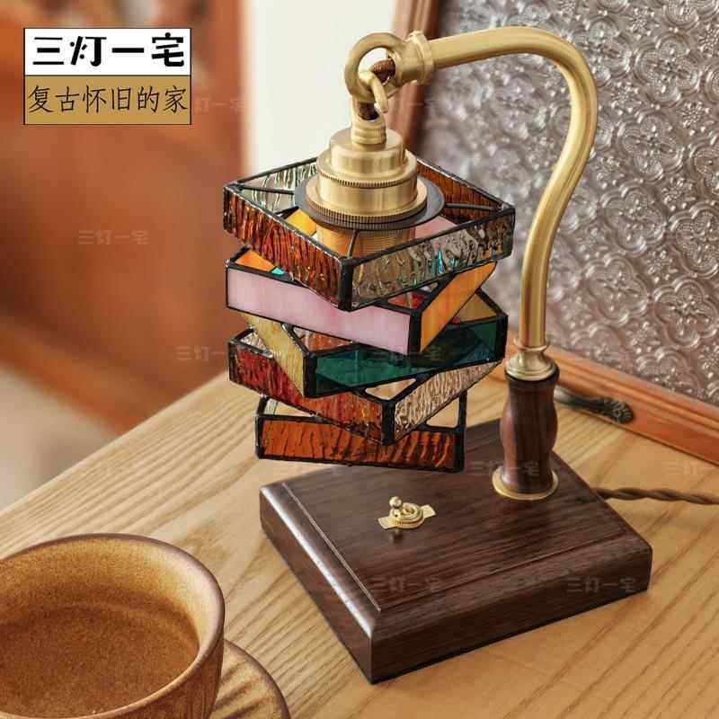 中古治愈美式卧室氛围喂奶装饰灯情人礼品礼物婚庆床头复古小台灯