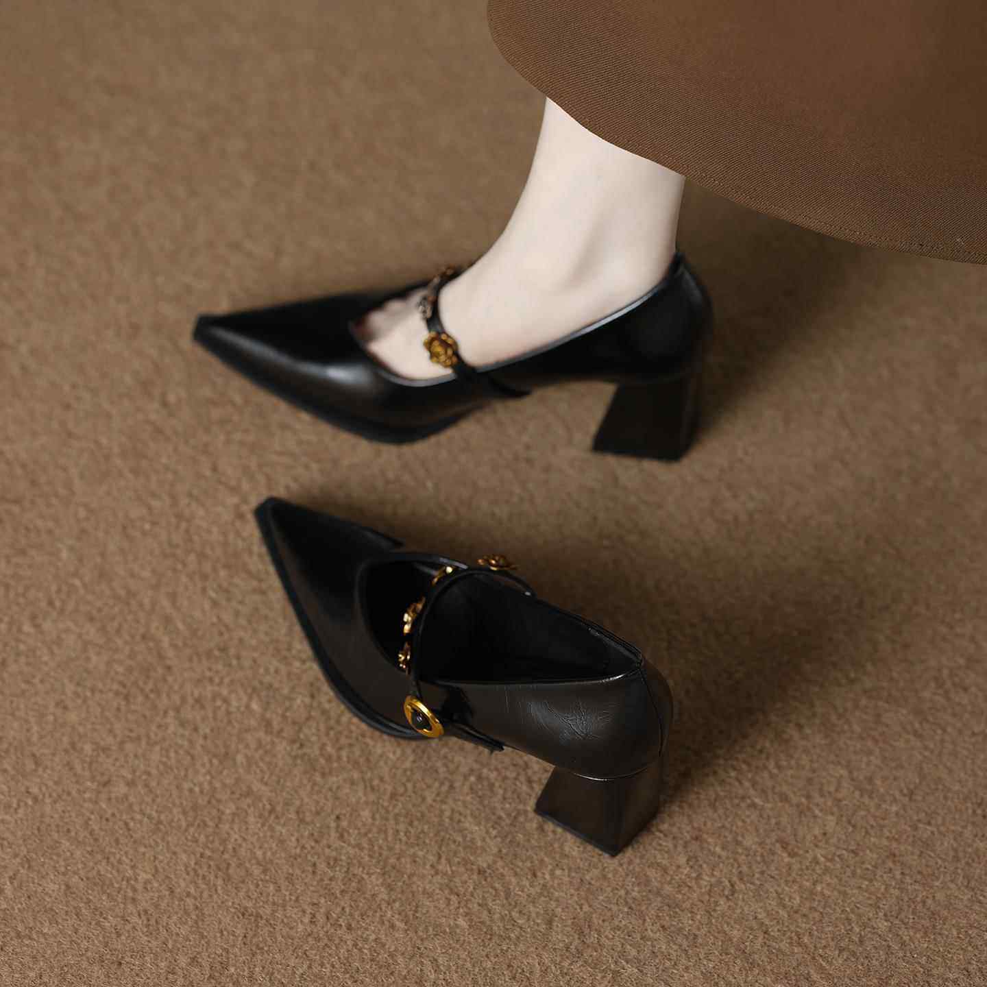 版巨好看单鞋女2026新款配裙子绝美高跟尖头浅口玛丽珍女鞋0126w,女鞋,浅口单鞋,淘宝优惠券,粉丝福利购,淘宝优惠卷