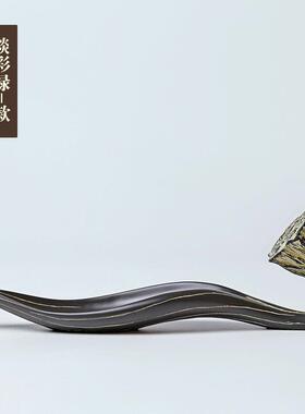 高档仿古中线香插香 创意书房式茶室托堂供奉香道莲花香薰炉小佛