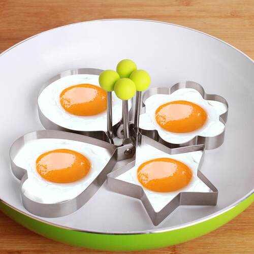 Thickened Kitchen Stainless Steel Egg Fry Tool, Creative DIY