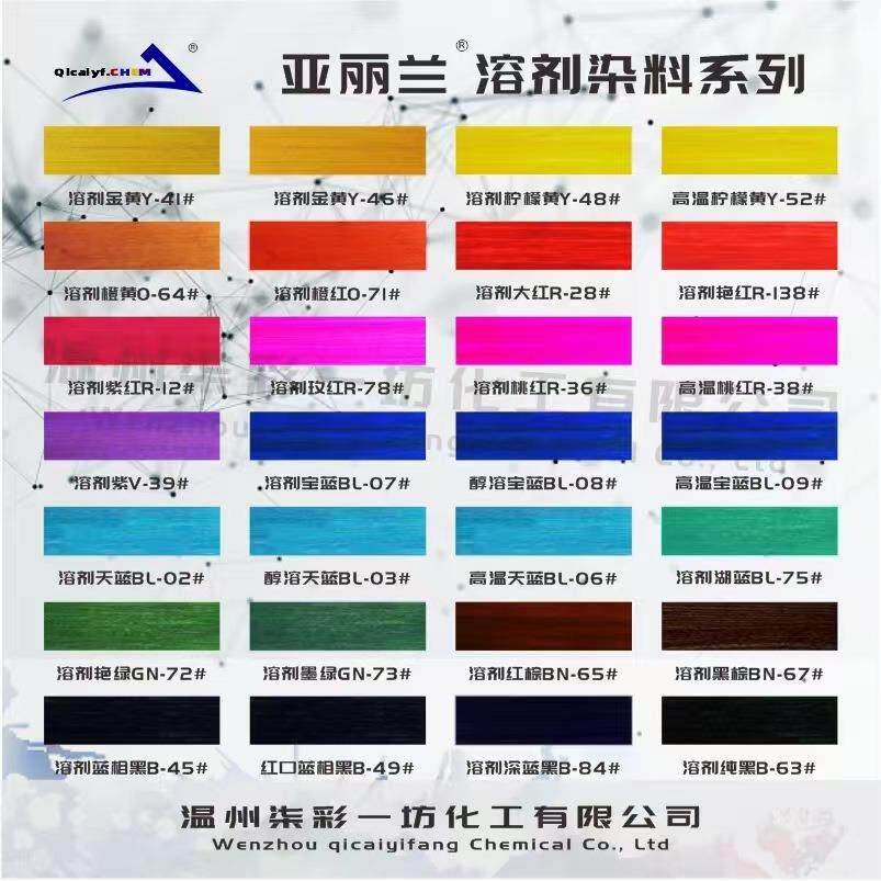 溶剂染料色粉醇溶染料耐高温金属络合透明油墨染料烤漆油性色精粉