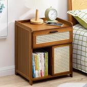 bamboo wood cabinet Simple bedside solid for table and