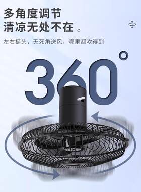 车载风扇24V大货车制冷大功率12v汽车双头车内静音夹扇电风扇