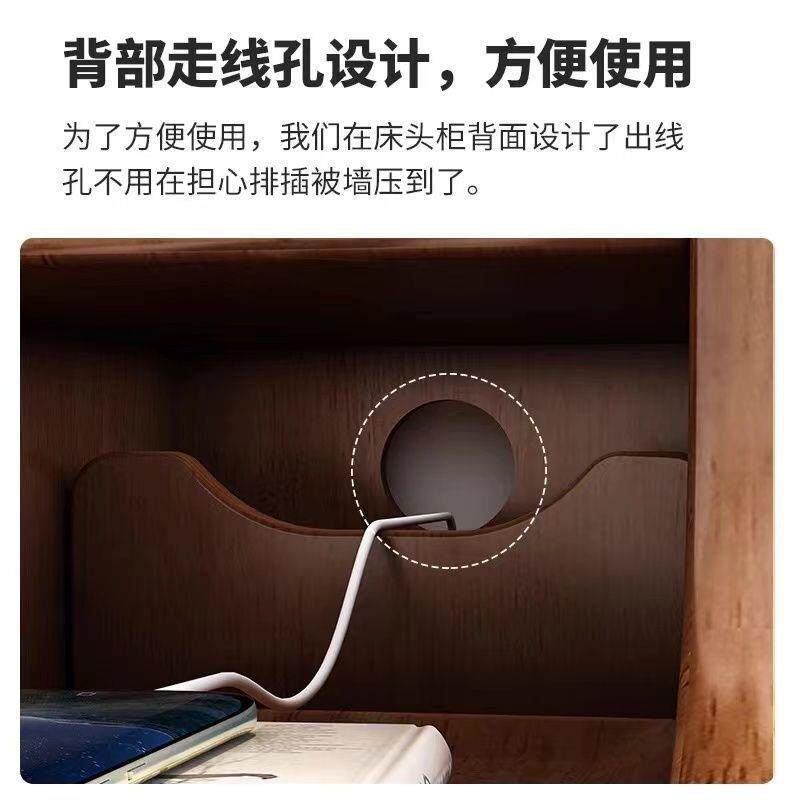 卧窄室实木床头小柜迷你型卧室极超床边柜窄夹SJD缝收纳简约