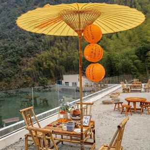 弄堂记庭忆伞围炉大煮茶油纸伞汉KXP服道具伞装饰典伞古户外伞院