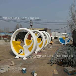 单车脚踏发电泉无行力单喷车骑发2024电装置动景区发光单车游乐设