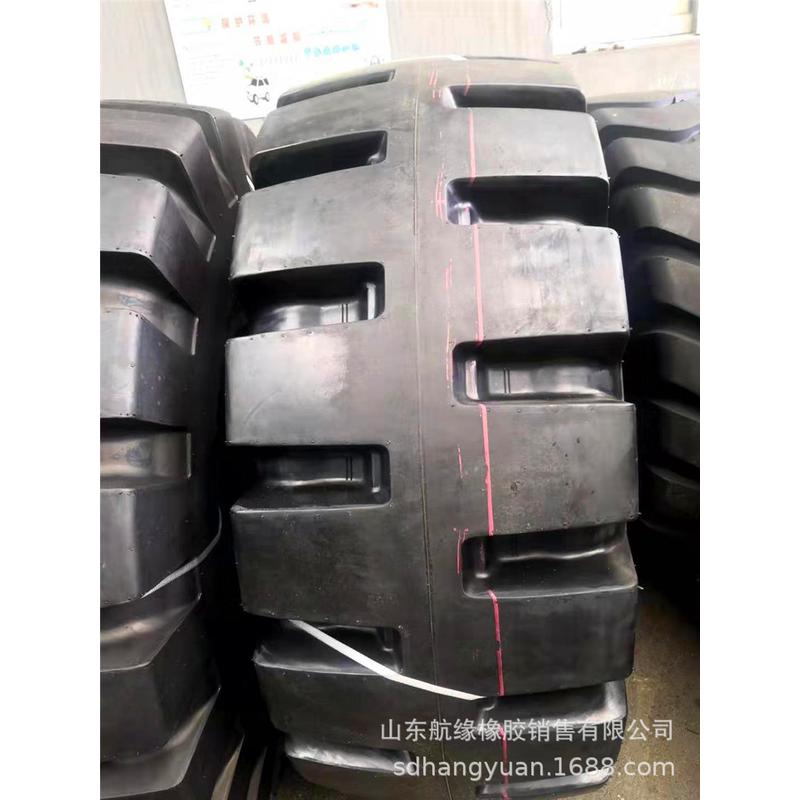 新款铲车半实心装载机轮胎23.5-25L5加深花纹耐磨耐刺扎工程轮胎