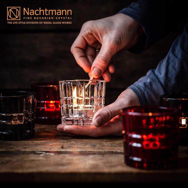 NACHTMANN德国进口水晶玻璃高档轻奢小蜡烛台道具餐桌装饰摆件