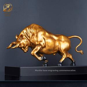 铜牛摆件招财高档装饰品孺子牛公司乔迁开业商务客厅办公室送礼