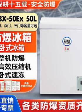 卧式防爆冰柜50L升化工化学品高校实验室冷冻试验箱防爆冷柜