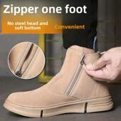 轻质软底拉炼高帮便鞋 新型无钢焊接鞋 焊工劳动保护鞋