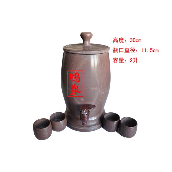 2升木鱼石水桶饮水机储水罐子水缸，天然木鱼石原石加工石缸整石