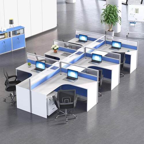 脑东厂职员办公桌四人位员工电广办公桌椅组家合2/4/6人位屏风桌J