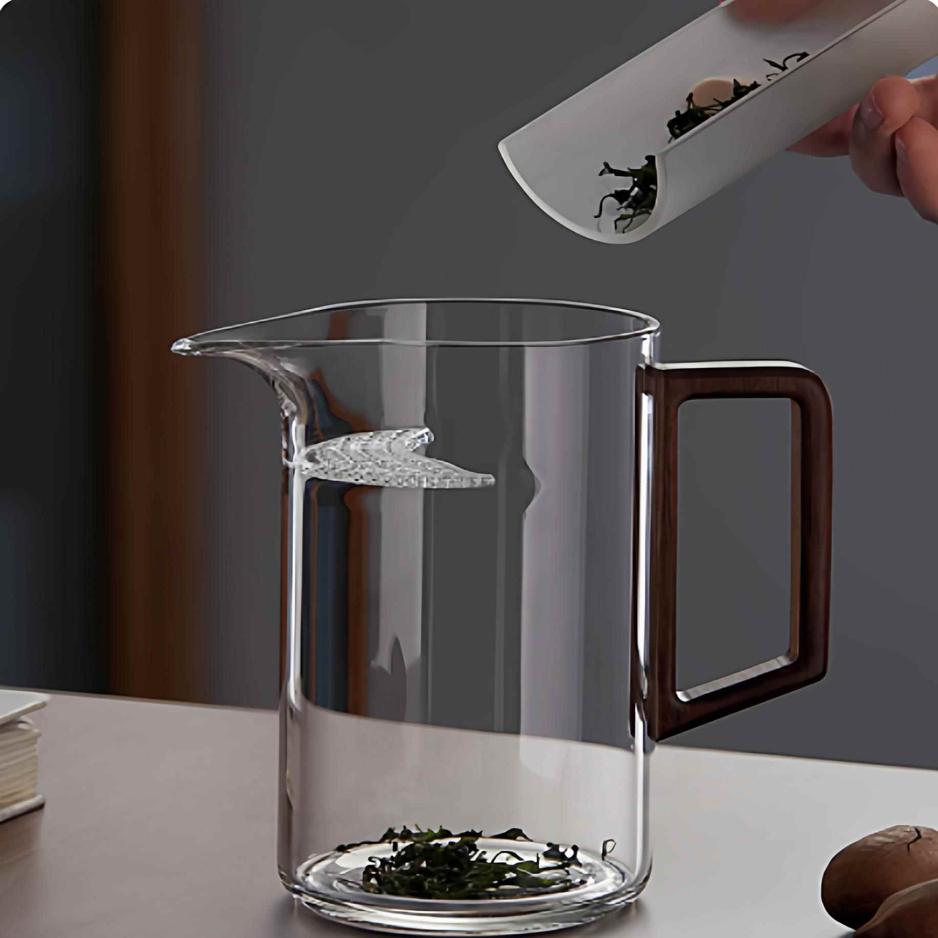 加厚高档月牙带茶漏过滤网一体玻璃茶壶泡绿茶器分茶杯公道杯茶具