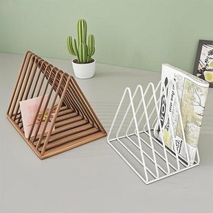 需定制报纸报刊展示架桌面杂志摆放架宣传册资料架宣传单架铁艺三