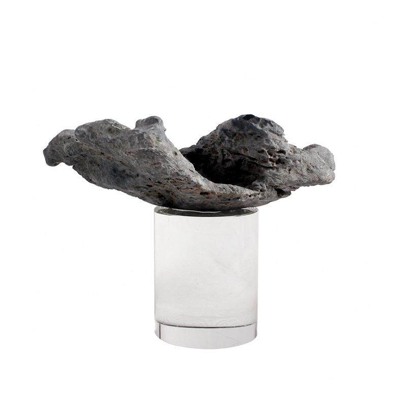 现代简约水晶树脂石头工艺摆件别墅书房客厅玄关样板间软装饰品