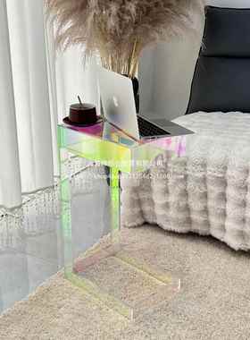 设计感高可颜值克力床头柜亚小小茶几爱PDD-00930cm宽窄小替代巧