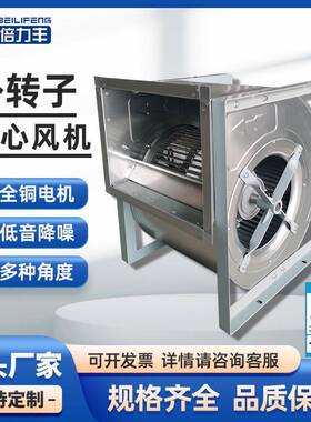 风机镀锌板外转子风机离心空调风机W355双进风离心式通风机