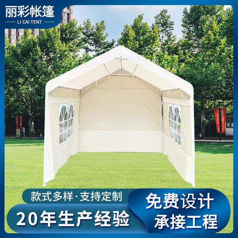 工厂供应市集户外遮阳棚摆摊商用四角网红帐篷手动灯光夜市防雨篷