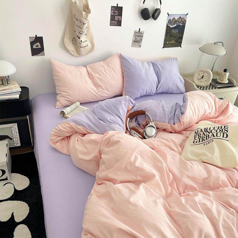 T5JA类婴儿棉加厚可超柔水洗磨毛床单四件套宿舍被套三件套床