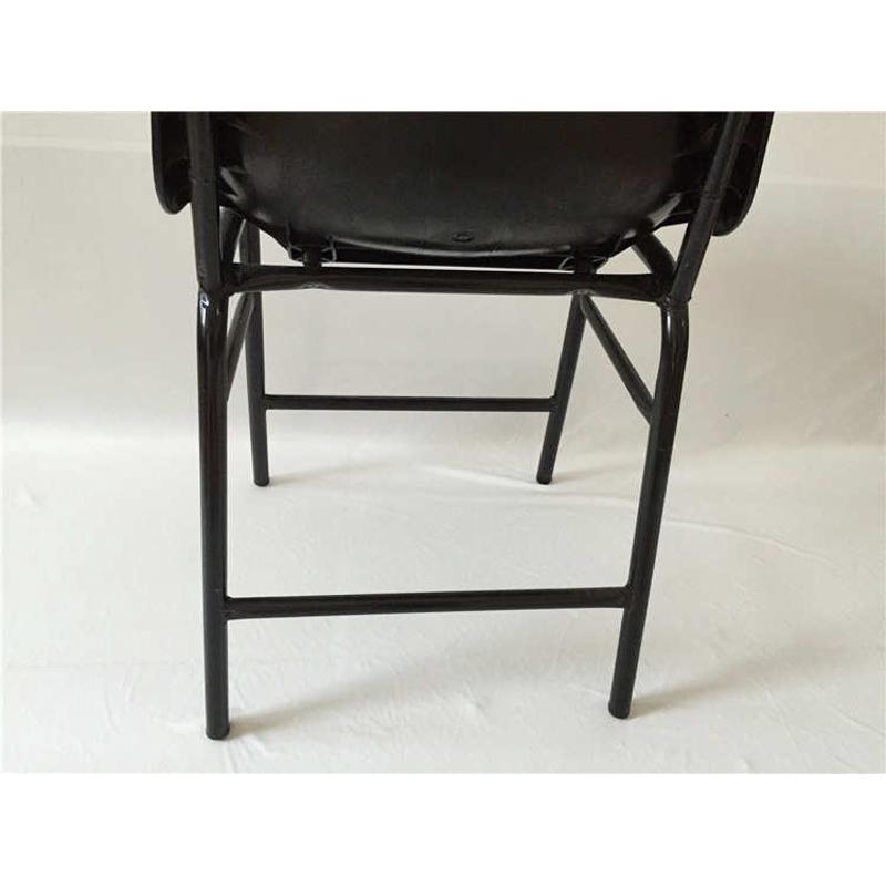 防静电靠背椅四脚加固固定式靠背椅子工作椅黑色注塑无尘室椅