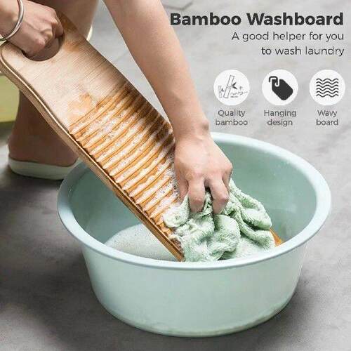 Natural Bamboo Washboard For Laundry Bamboo Hand Washing