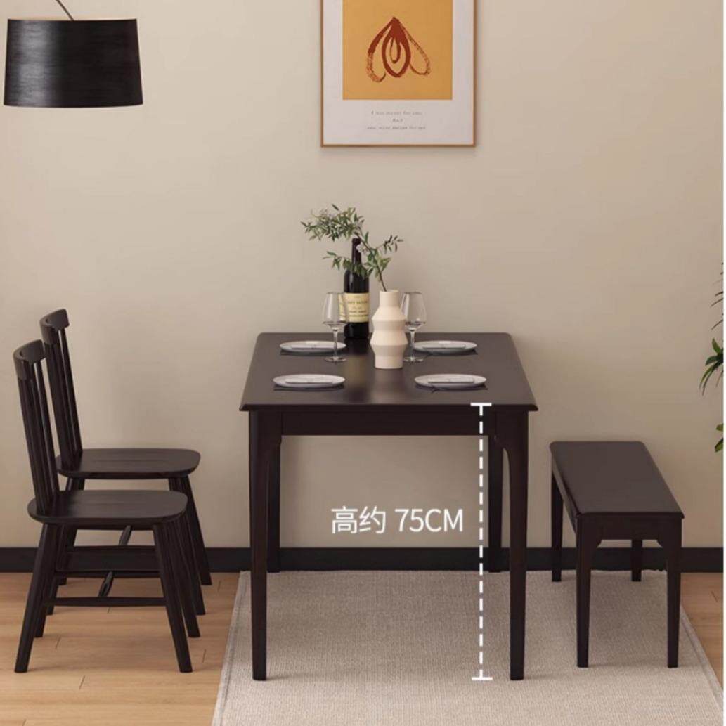 实餐桌椅木子吃985饭桌子小户型桌套装组合家木桌子椅用长方形桌