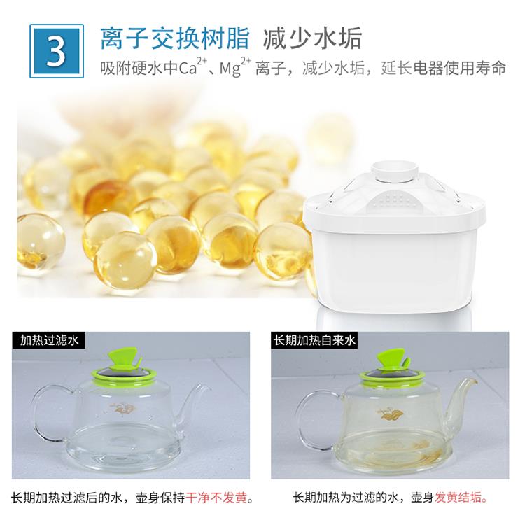 家用净水壶净水器直饮去氯德国原装去垢碧蓝德添丽过滤壶通用滤芯