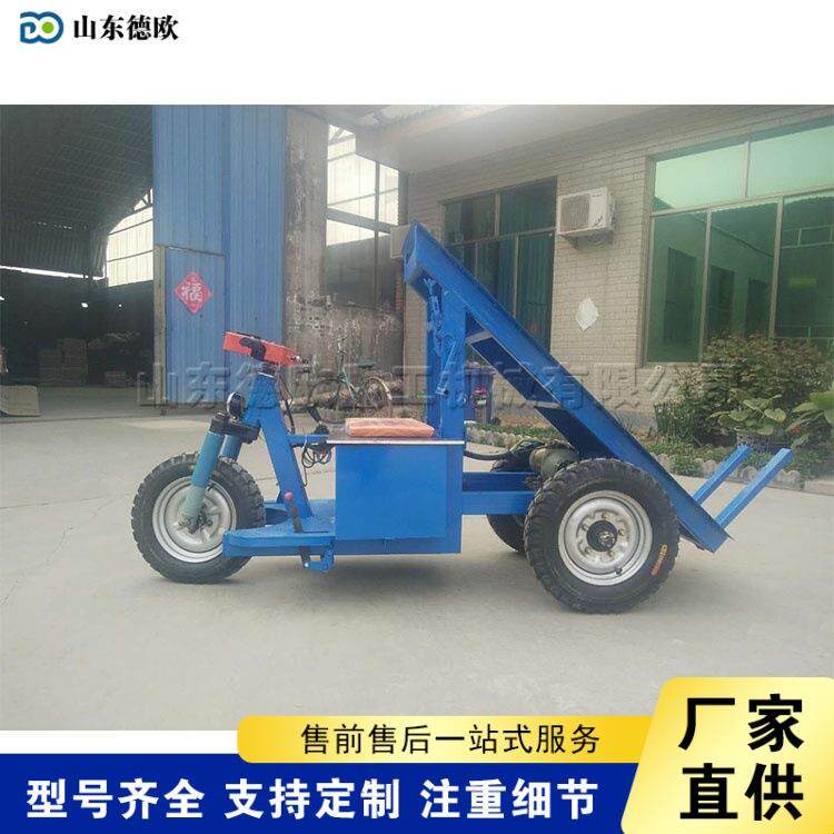 骑行式电动拉砖车 手摇自卸式板砖运输设备 工地拉砖翻斗运输车