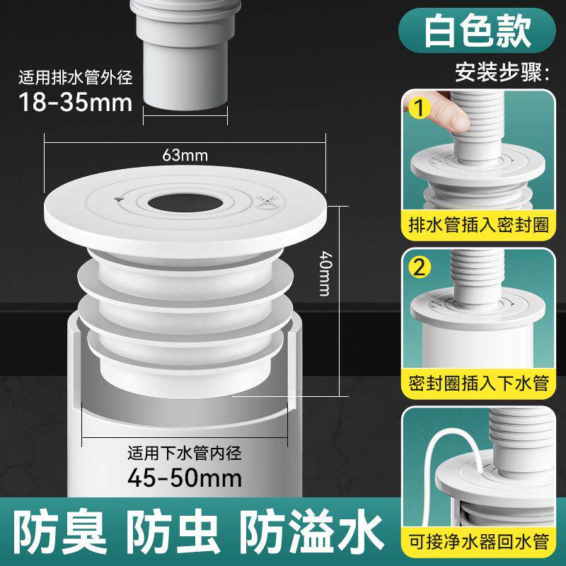 密封圈洗衣机下水管道防臭下水器