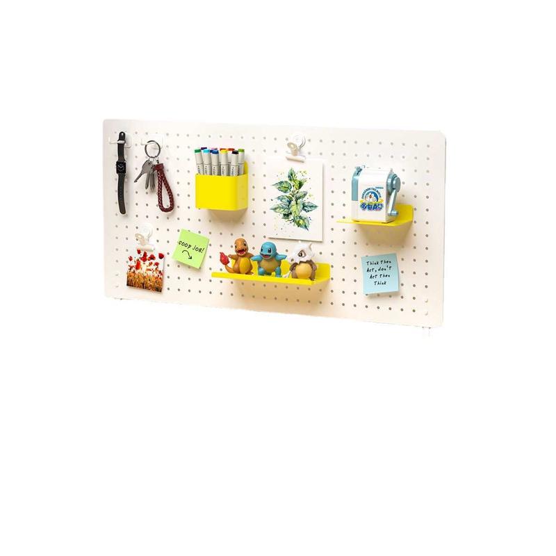 桌面洞洞板桌上置物架免打孔金属办公室书桌可立式收纳展示架隔板