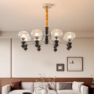 法式 极简客厅主灯大气北欧创意轻奢餐厅吊灯 复古魔豆卧室吊灯意式