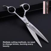 消防员武士理发剪刀专业7英寸平剪刀徒手剪刀7英寸大剪发型师理发