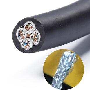 6通道连接器cat6网线蛇形网络电缆车100米 6通道扩展音频线RJ45头