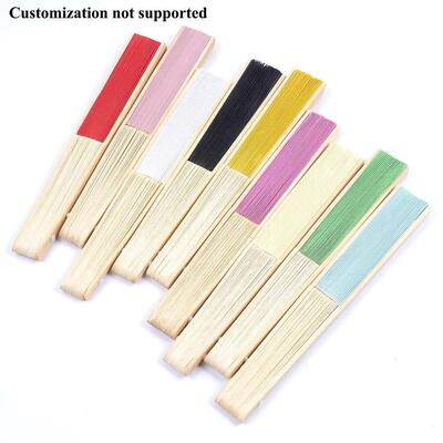 1Pc Paper Bamboo Folding Hand Fan Wedding Personalized Fsahi