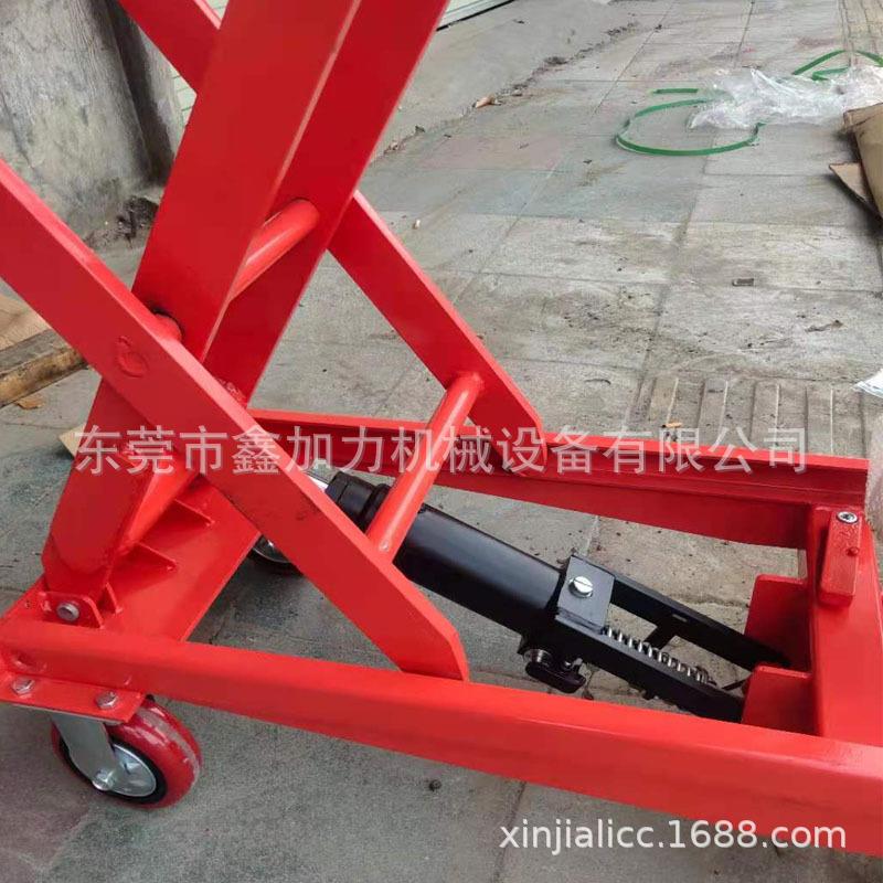 出口加强手动模具平台车 鑫力1T/1M升降小平台 手动液压升降小平