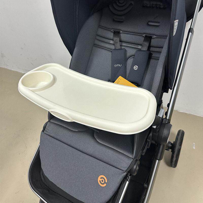 逸乐途emu婴儿车餐盘杯架防雨罩专用配件高景观推车坐垫棉垫托盘
