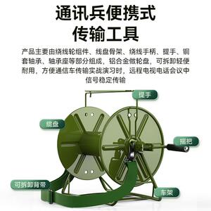 胜为CBFC230A野外轻型被复线 背负式络车放线盘1比1轴承款230*230