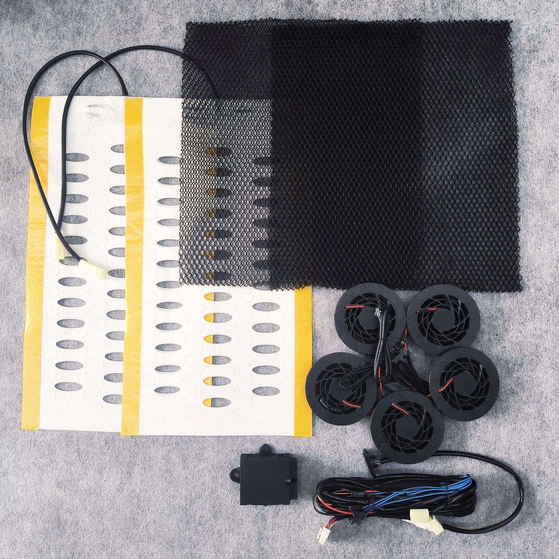 汽车座椅通风加热改装系统通用12V吹风风机夏季通风冬季加热全套