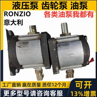 意大利罗茨RONZIO液压双联齿轮油泵马达01ZBG 03ZAG串三四 02ZCG