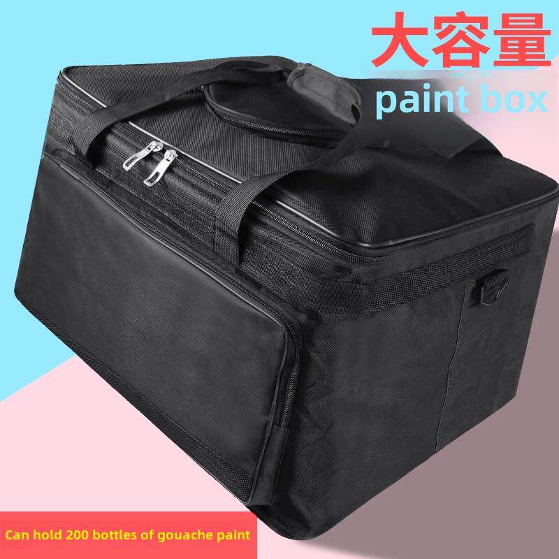 手提式大布艺工具箱防水布艺工具箱帆布彩绘盒大容量水粉彩绘盒挎