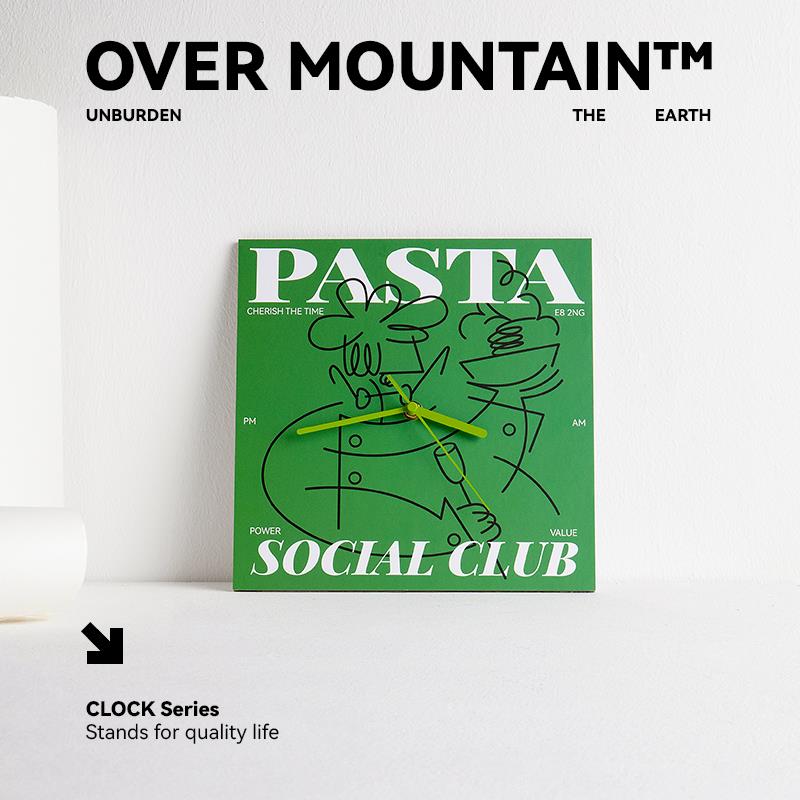 PASTA 创意时尚挂钟卧室餐厅钟表ins风时钟客厅装饰画静音免打孔