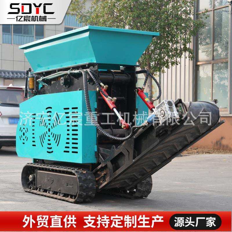 跨境移动式破碎机土砖石子破碎车小型履带式移动建筑废料破碎机
