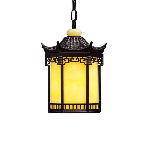 六角凉亭吊灯户外防水别墅大门灯笼阳台走廊过道屋檐庭院灯新中式